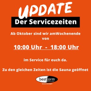 Update: Servicezeiten am Wochenende