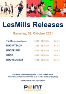 LesMills Releases am Samstag, 02. Oktober 2021