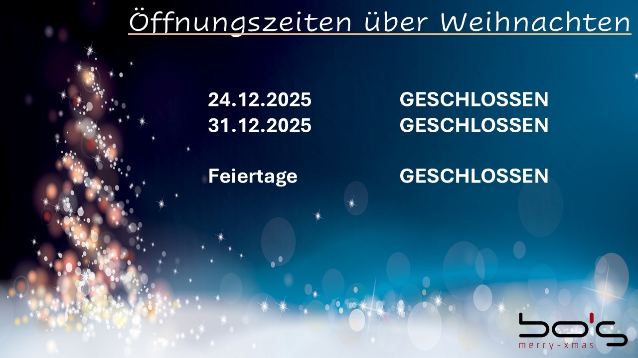 Öffnungszeiten über Weihnachten