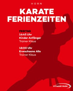 Karatezeiten in den Ferien