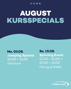 Unsere Kursspecials im August