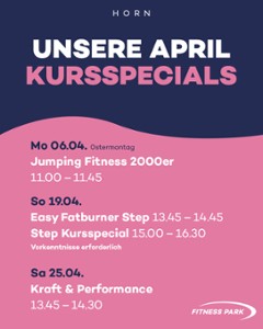 Unsere Kurssecials im April!