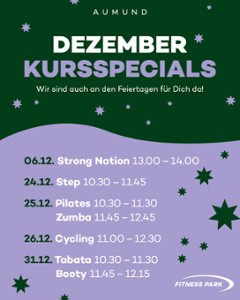 Unsere Kursspecials im Dezember