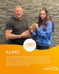 Unser Mitglied des Monats - Klaus!