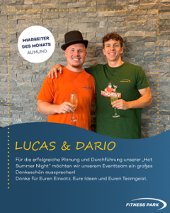 Unsere Mitarbeiter des Monats aus Aumund - Lucas & Dario