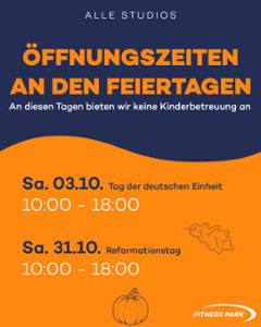 Unsere Öffnungszeiten an den Feiertagen